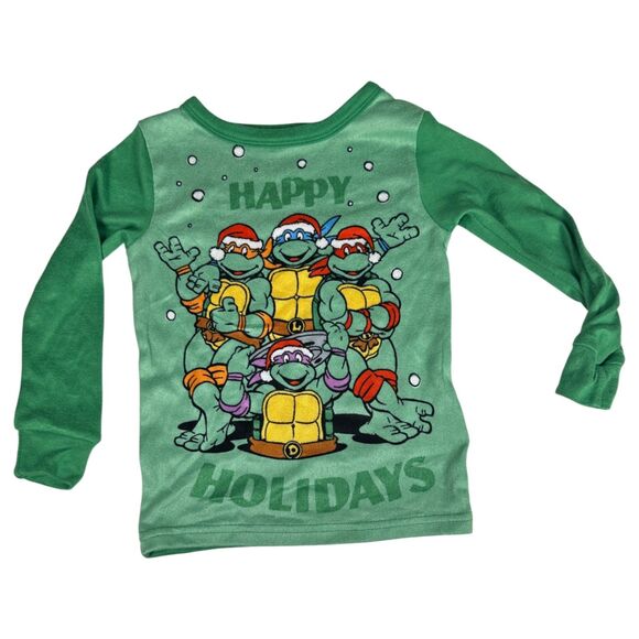 Ninja Turtles Christmas Winter Long Sleeve Pants Pajama Set Size 4 NEW with Tags - Picture 3 of 5